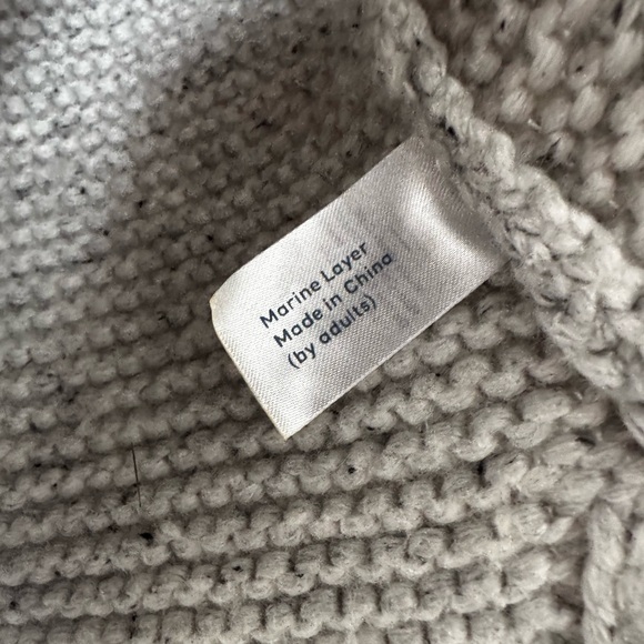 Marine Layer Mock Neck Sweater S Grey Cotton Wool Blend Knit - Picture 4 of 6